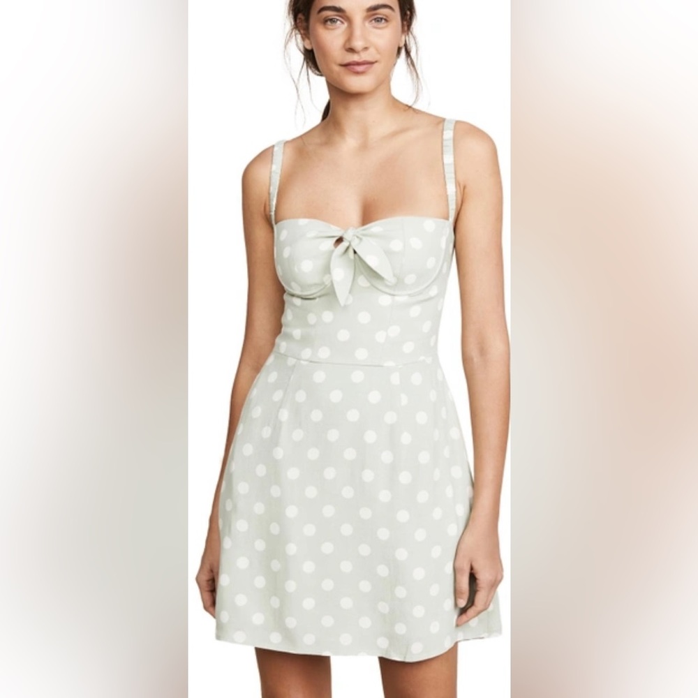 Capulet Gabby Mini Polka dot dress - Mint color - size Small